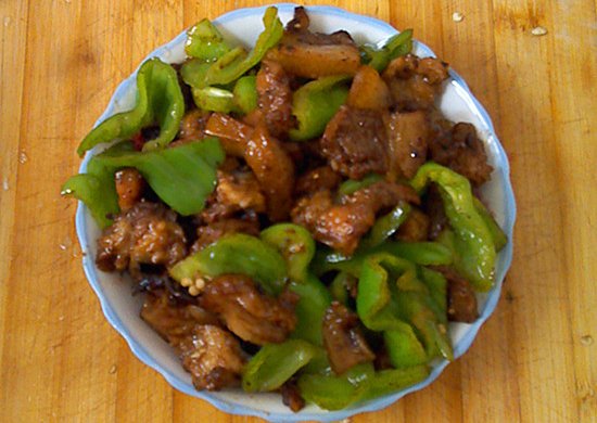 猪头肉炒辣椒