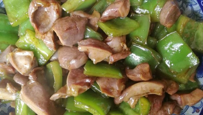 青椒炒鸭胗