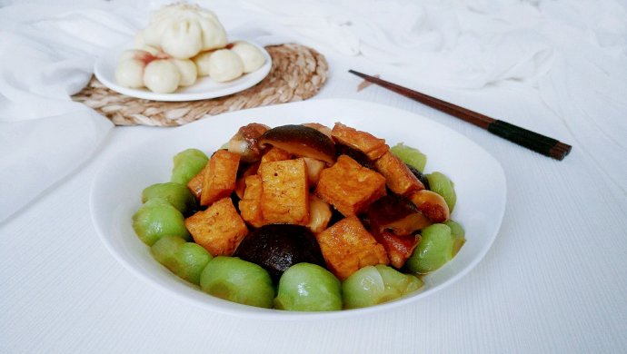 香菇豆蛋油菜花
