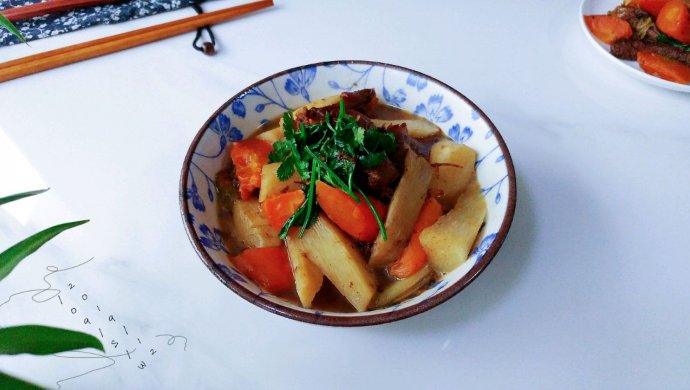 山药卜油鸭架汤