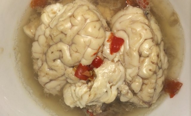 剁椒蒸羊脑