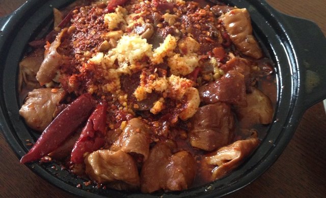 水煮肥肠鸭血嫩豆腐―冬季暖身