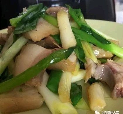春葱炒猪头肉