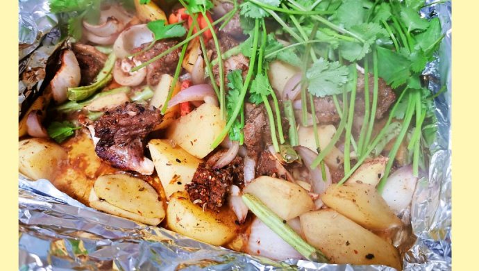 锡纸烤羊腿肉