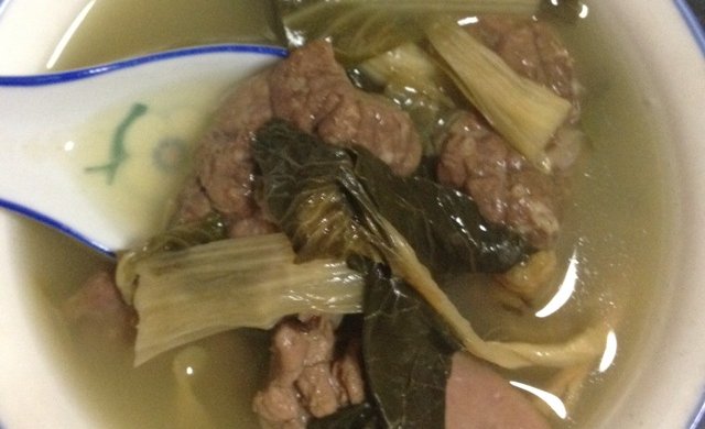 猪肺菜干汤