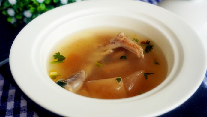 酸萝卜鸭掌汤