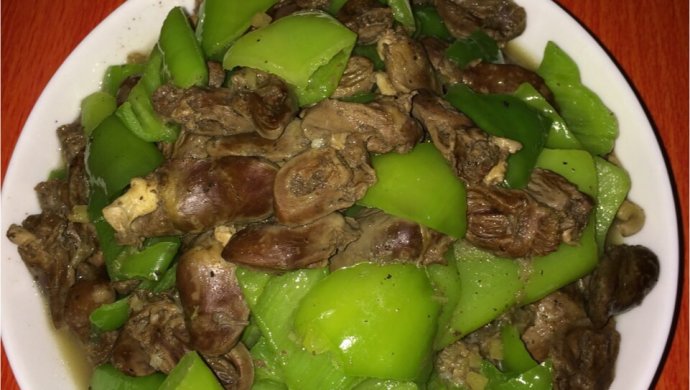 尖椒炒鸡心