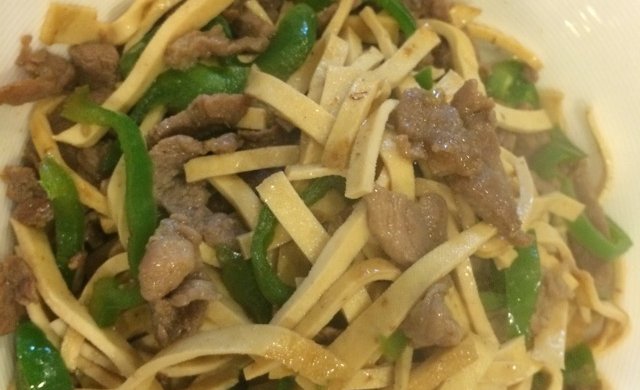 青椒肉丝百叶