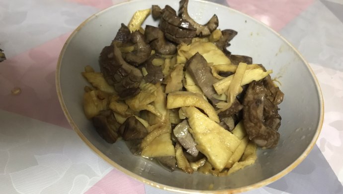 冬笋炒腰花
