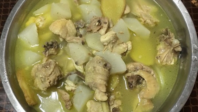 无腥味的白萝卜炖鸡汤
