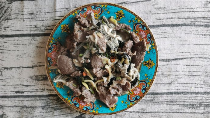 紫苏爆炒牛肉牛百叶