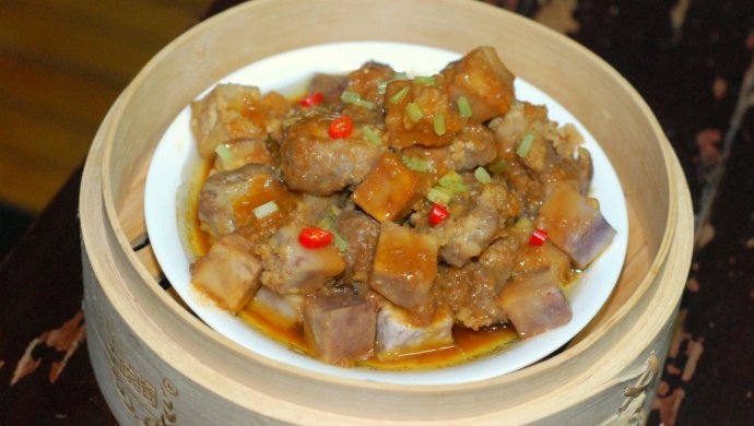 芋头蒸排骨――家常版