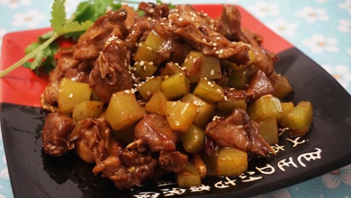 干锅青笋兔肉