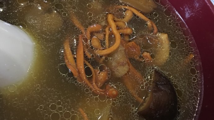 虫草花煲水鸭