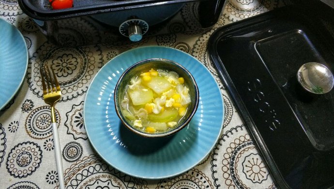 多功能料理锅--节瓜粟米蝴蝶粉