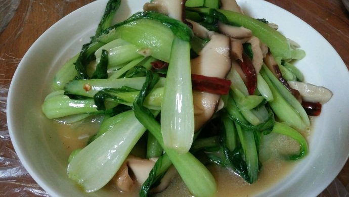香菇炒小油菜