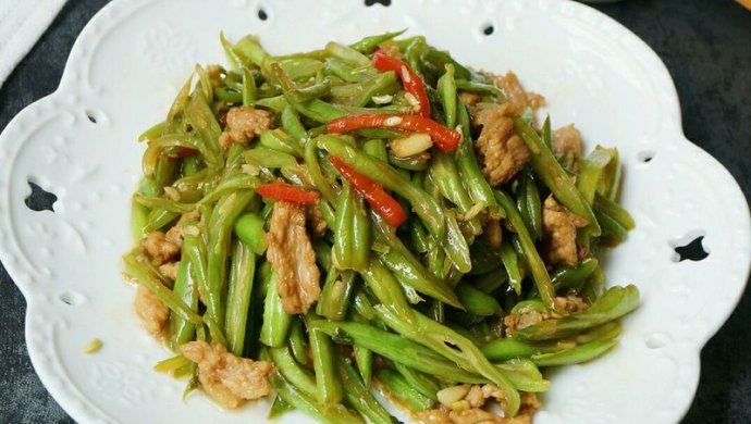 妈妈的味道――四季豆炒肉丝