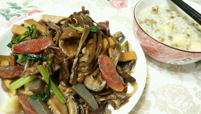 干煸双菇