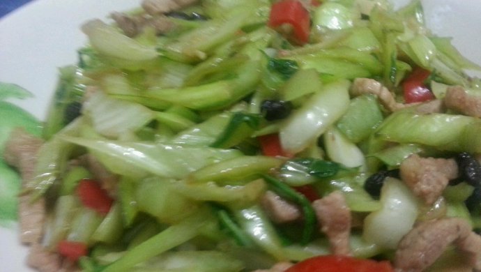 白菜梗炒肉