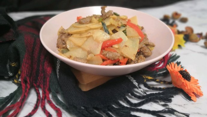 牛肉炒凉薯