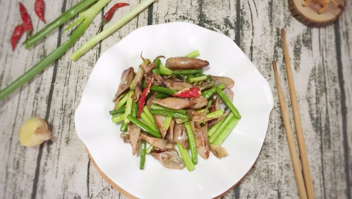 蒜苔炒干子乌
