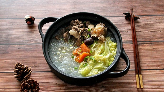 羊肉白菜粉丝煲