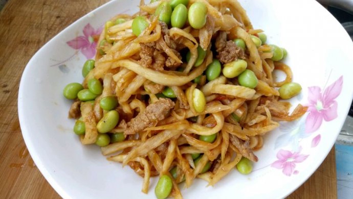 茭白炒毛豆