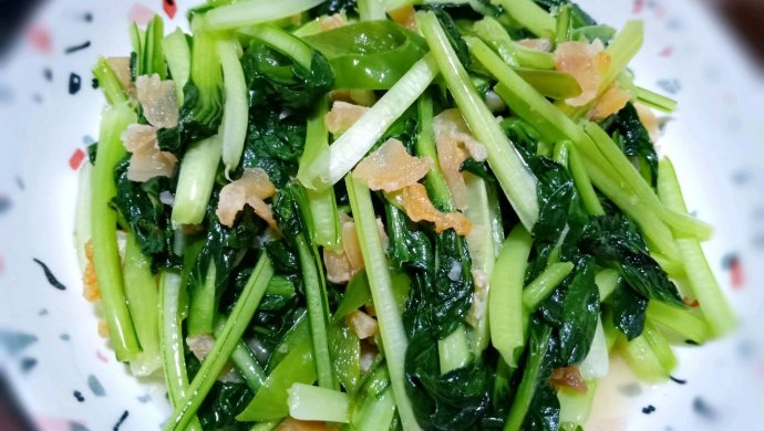 猪油渣辣椒炒乌塌菜