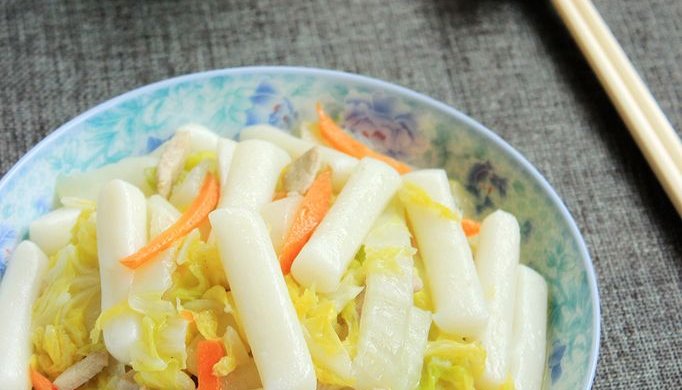 大白菜炒年糕