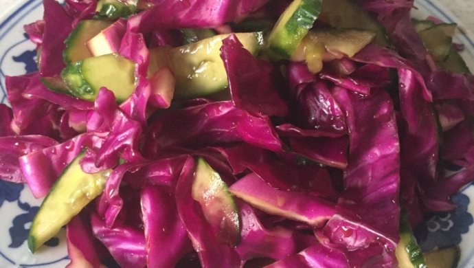 凉拌紫包菜黄瓜