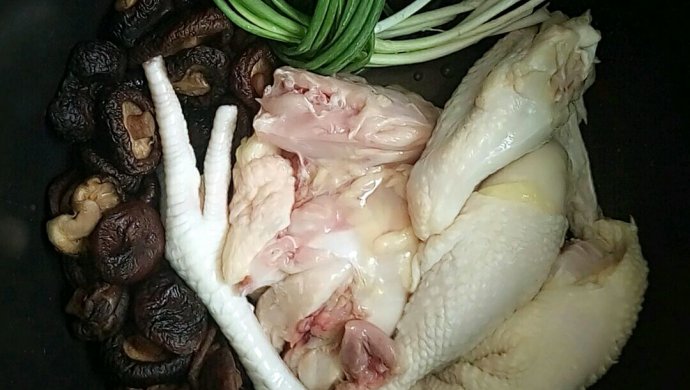 电压力锅鸡汤懒人香菇煲鸡汤珍珠菇