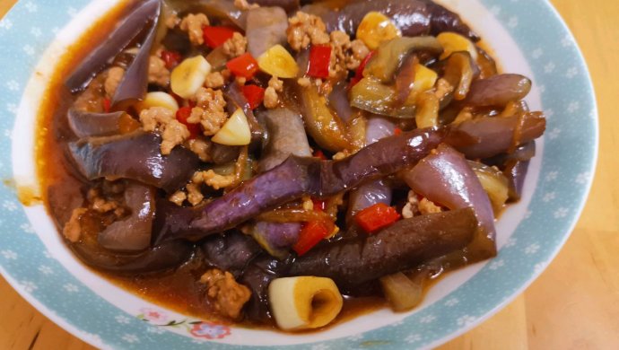 一学就会少油健康的肉沫烧茄子