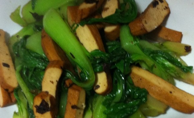 上海青菜炒豆干