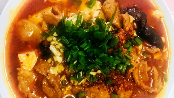 狮家江湖菜之水煮豆花滑肉片