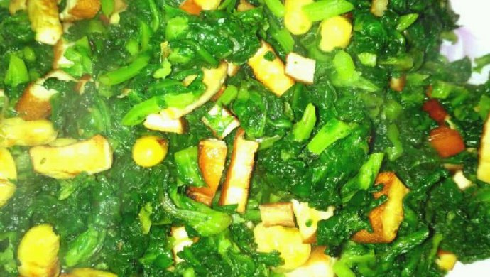 茼蒿头拌豆干