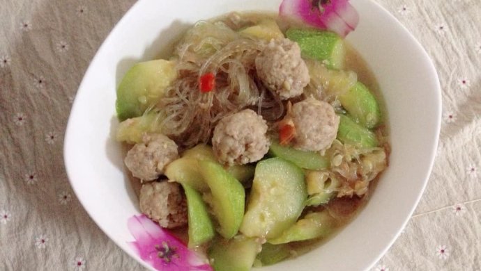 丝瓜炖肉丸粉丝