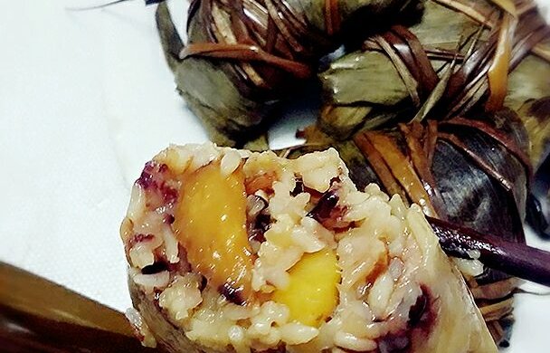 杂粮菌菇栗粽子