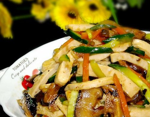 冬菇炒豆腐干