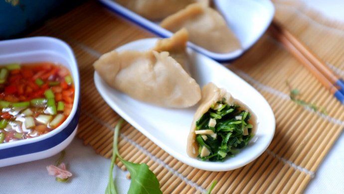 马兰头莜面饺子#野菜版