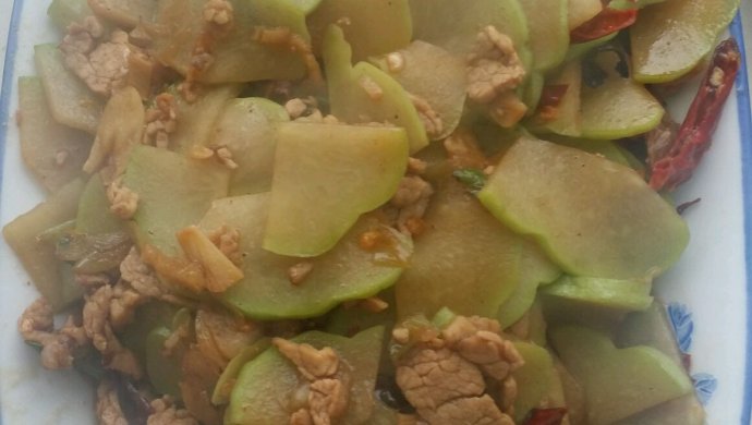 佛手瓜炒肉片