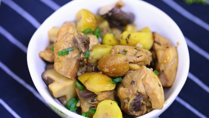 花菇板栗烧鸡 宝宝辅食食谱