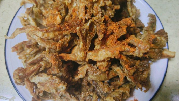 炸平菇
