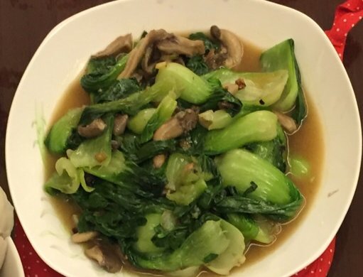 素炒小油菜蘑菇