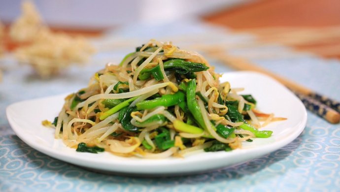 韭菜炒绿豆芽