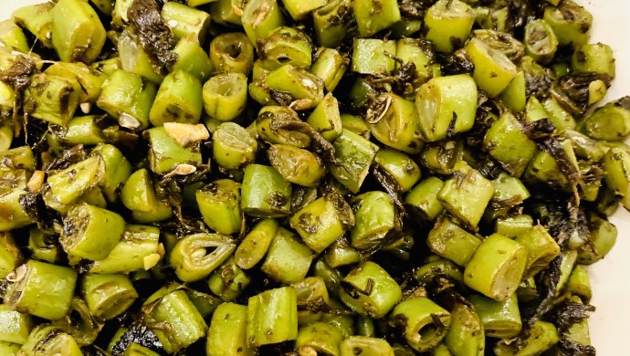 下饭菜??橄榄菜炒四季豆（素菜版）