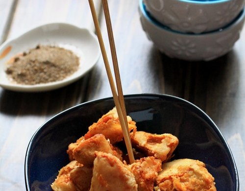 长肉肉的零食――椒盐白灵菇