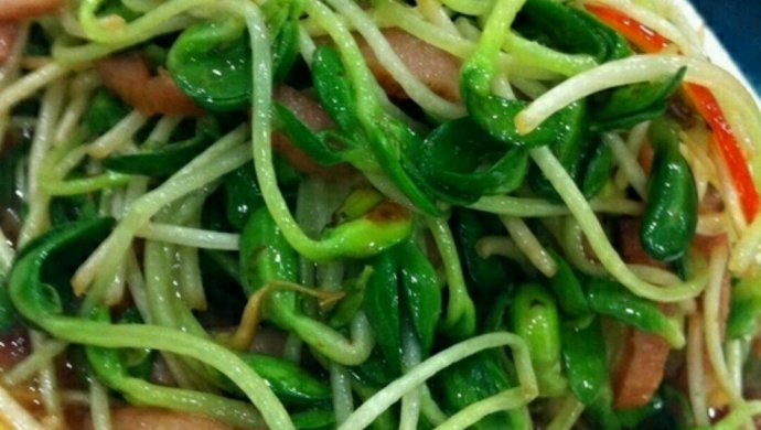 黑豆芽炒肉丝