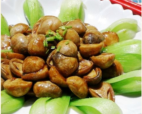 青菜草菇