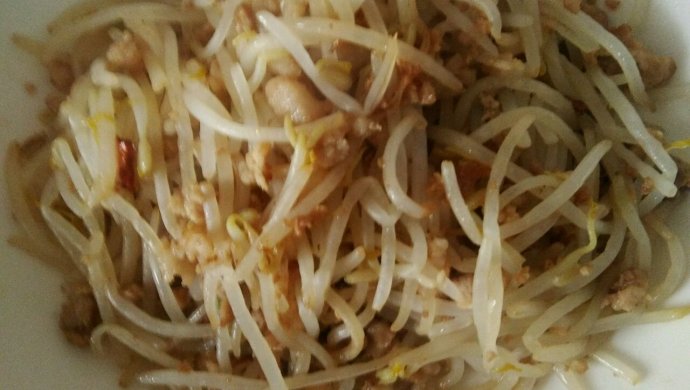 肉沫炒绿豆芽
