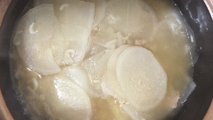 干贝虾苗萝卜汤